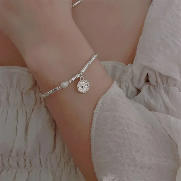 925 Sterling Silver Bracelet Partial Pearls Knots Bracelets for Women Fashion Luxury Design Bead Charm Bracelet Party Jewelry - Image 3