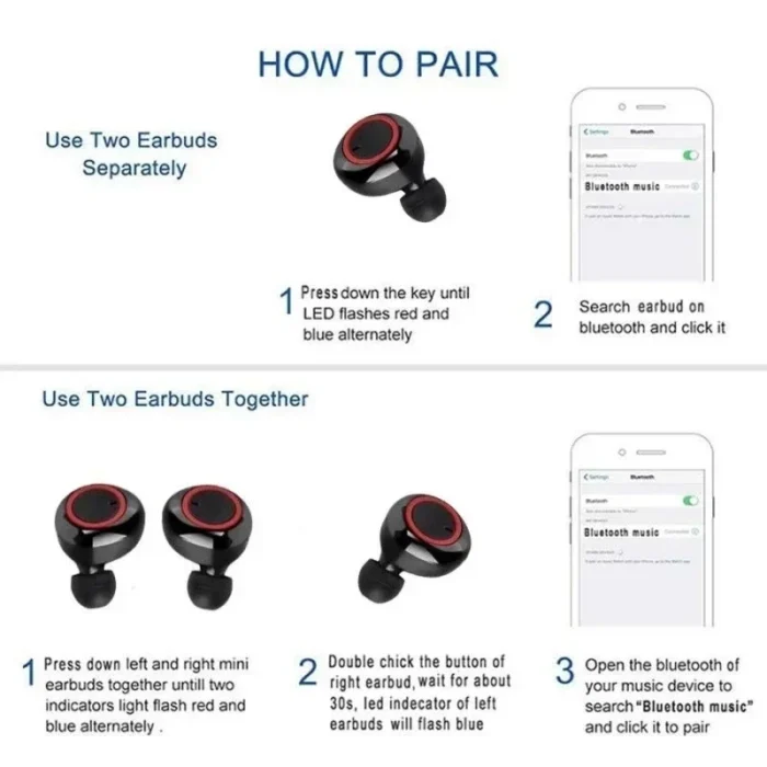 Y50 TWS Fone Bluetooth Earphones Wireless Headphones Touch Control Wireless Bluetooth Headset with Mic Air Bluetooth Earbuds - Image 5