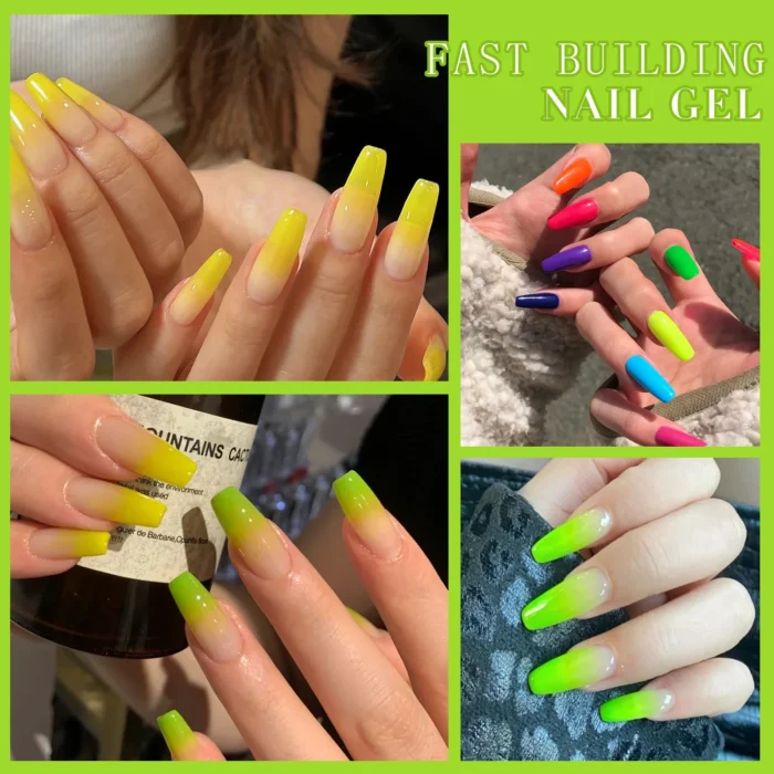 Crystal Fluorescent Nail Tips Extender UV Gel 15 ml Fluorescent Nails Art Extension Tool Quick Building Polish Gel Manicure Glue - Image 5
