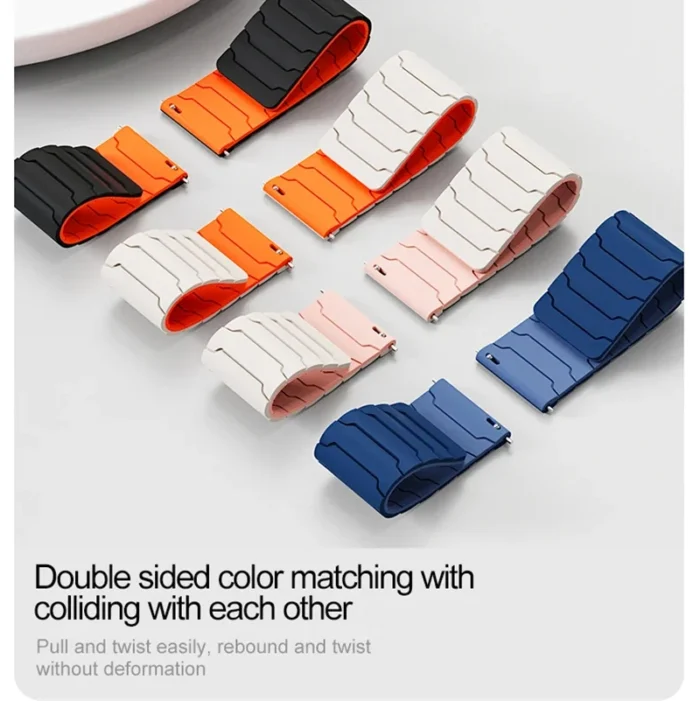 Magnetic Silicone Strap for 20mm 22mm Huawei Watch GT4/5/5 Pro GT3 46mm Sport Band for Amazfit Active 2/GTS/GTR/Bip 6/Balance 2 - Image 4