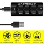 Smart Lithium Ion Battery Coin Cell Charger Adapter, Smart High Quality Lithium Ion Battery Charger Display Converter USB - Image 4