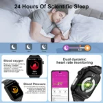 LIGE 2025 New AI Healthy Diagnosis Blood Lipid Uric Acid Blood Pressure Smart Watch Men ECG+PPG Bluetooth Call Health Smartwatch - Image 3