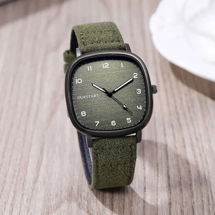Vintage Square Dial Leather Belt Wristwatch Brand Quartz Watch Youth Student Watch Casual Fashion Men Women Gift Clock Wholesale - Image 1