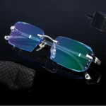 New Cut Edge Presbyopic Glasses Frameless HD Anti Blue Presbyopic Glasses Men's Anti Fatigue Presbyopia Clear Glasses +1.0~+4.0 - Image 3