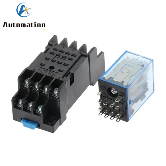 1set MY4NJ 14PIN 4DPDT Electronic Micro Mini Electromagnetic Relay 5A Coil With PYF14A Socket Base DC12V DC24V AC110V 220V 380V - Image 1
