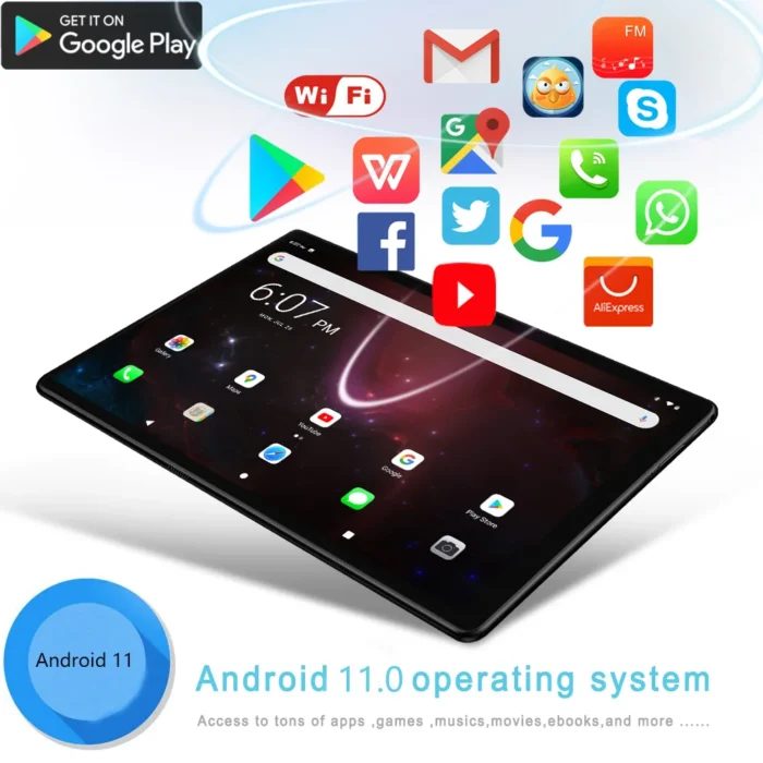 New 10.1 Inch Android Tablet PC Octa Core 4GB RAM 64GB ROM Google Play Dual 3G Network SIM Card Bluetooth WiFi Tablets Type-C - Image 5