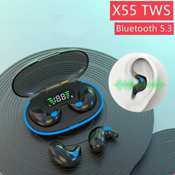 X55 TWS Mini Earpods BT5.3 Wireless Earphone IPX5 Headphones Noise Reduction Sport Bluetooth Earbuds Stereo Music Headset - Image 1