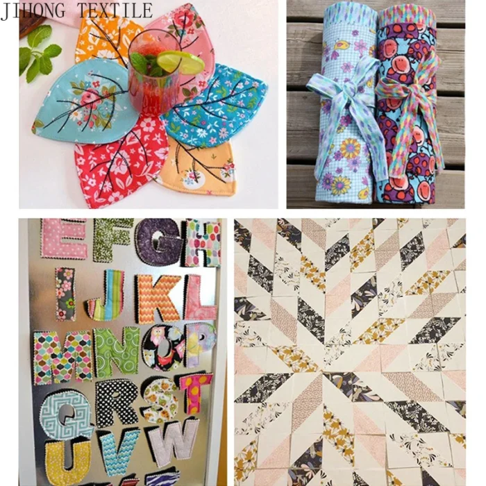 Patchwork Fabric Pink Rose Pattern Cottton Twill Upholstery Fabric For Sewing Quilt, Doll Costume, Scrapbook Decoration 6/7/8pcs - Image 5