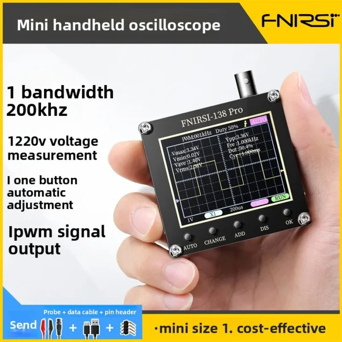 -138PROHandheld Small Oscilloscope Portable Digital Oscilloscope Entry-Level Teaching and Maintenance - Image 1