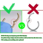 1/10Pc Stainless Steel Nose Ring CZ 16G Hinged Septum Clicker Segment Ear Tragus Cartilage Daith Lip Nose Body Piercing Jewelry - Image 3