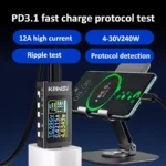 KWS-X1 4V-30V 12A Type C Tester Voltmeter Ammeter TYPE-C Fast Charge Detection Trigger Capacity Measurement Ripple Measurement - Image 2