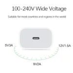 Original 20W USB-C Power Adapter For iphone 16 15 14 mini Pro Max Type C fast charger for Apple Cable for iPhone X 11 12 13 Plus - Image 2