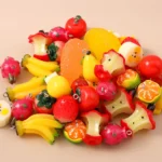 Leslie 10pcs Cute Resin 3d Fruit Apple Banana Mango Orange Cherry Strawberry Charms for Jewelry Making DIY Earrings Key chains - Image 6