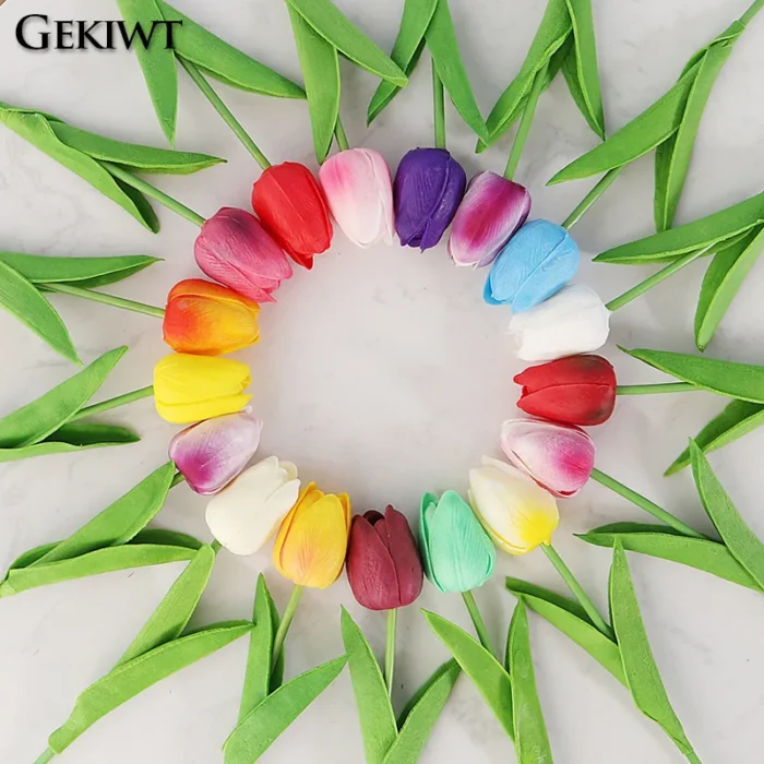 5/10/20 pcs Tulip Flower Artificial Tulip Bouquet PE Foam Home Garden Bouquet Decoration Flower for Wedding Home Decoration - Image 2