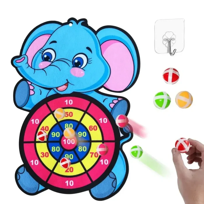 1PC Entertainment Dart Board for Kids with 3 Sticky Balls Indoor Outdoor Sport Party Games Cartoon Animal Dart Board Toys - Image 5