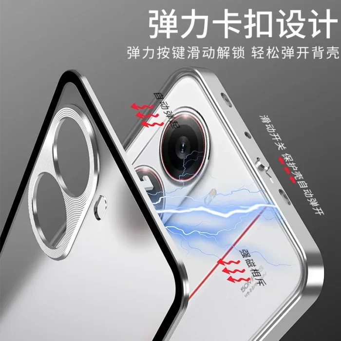 For Redmi Turbo 4 Pro Aluminium Alloy Metal Frame Bumper+Tempered Glass Phone Back Case Cover for POCO F7 Shockproof Shell - Image 3