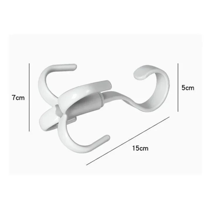 360° Rotated Four-Claw Hook Multi-Purpose Movable Hook Rotatable Hanging Bag Hat Scarf Dormitory Storage Punch-Free - Image 6