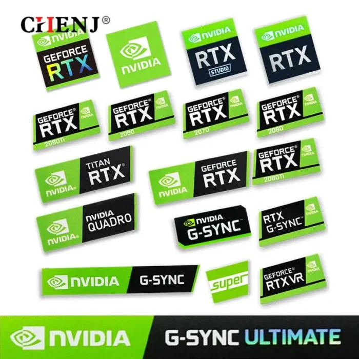 HOT Sale Graphics Card Sticker RTX 2080Ti 2070 2060 TITAN VR GTX 1650 1660Ti Label - Image 1