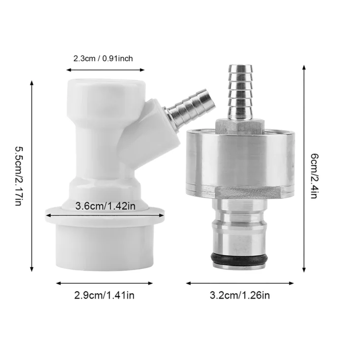 Homebrew Stainless Carbonation Cap Carbonator with Liquid Ball Lock Disconnect 1/4" Barb Hot - Image 6