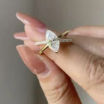 Fashionable temperament inlaid with horse eye zircon, niche design, versatile and exquisite, personalized index finger ring