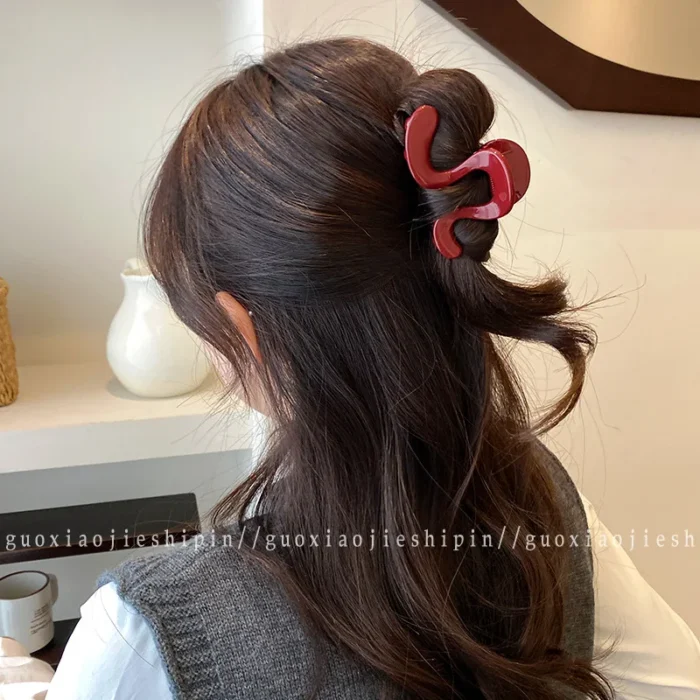Simple Irregular Hair Catch Clip Shark Clip Women's Premium 2025 New Hairpin Back Head Hair Accessories Hairpin Elegant - Image 3