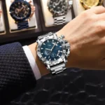 POEDAGAR Luxury Watch For Men Calendar Luminous Waterproof Man Clock Male Chronograph Stainless Steel Men's Quartz Watches Reloj - Image 6