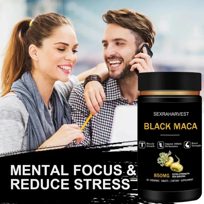 Powerful Black Maca Booster for Men and Women,Maca Pill Supplements for Health, Energy, Endurance, Muscle Mass,Maca Root Capsule - Image 5