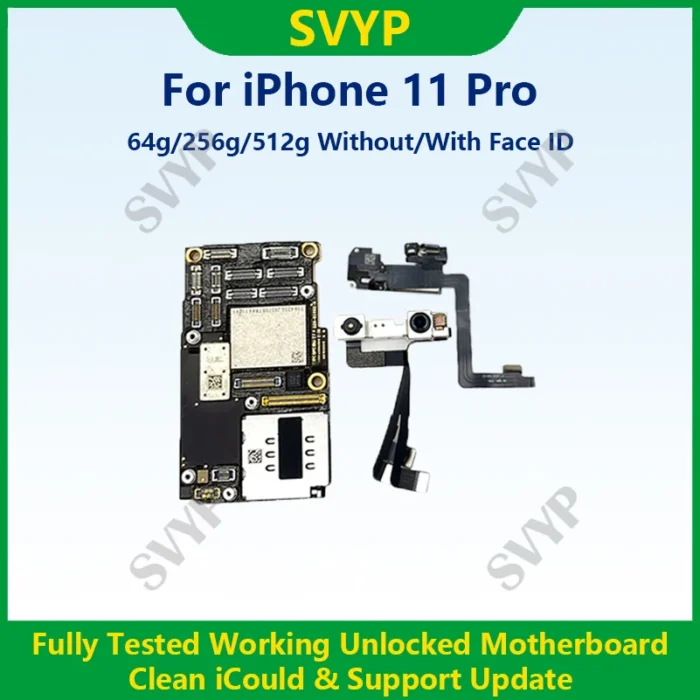 Fully Tested Authentic Motherboard For iPhone 11 Pro Max 64g/256g Unlocked Mainboard With Face ID Cleaned iCloud Fast Shipping - Image 3