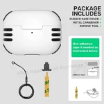 Case for New aipod 4 (USB-C) Secure Lock design Case For AirPods Pro 2 3 Case with keyring for airpods 4th Gen Apple AirPod Case - Image 3