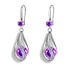 Fine New 925 Sterling Silver Luxury Crystal Zircon Earrings Charms for Woman cute Engagement Wedding Jewelry drop gift - Image 6