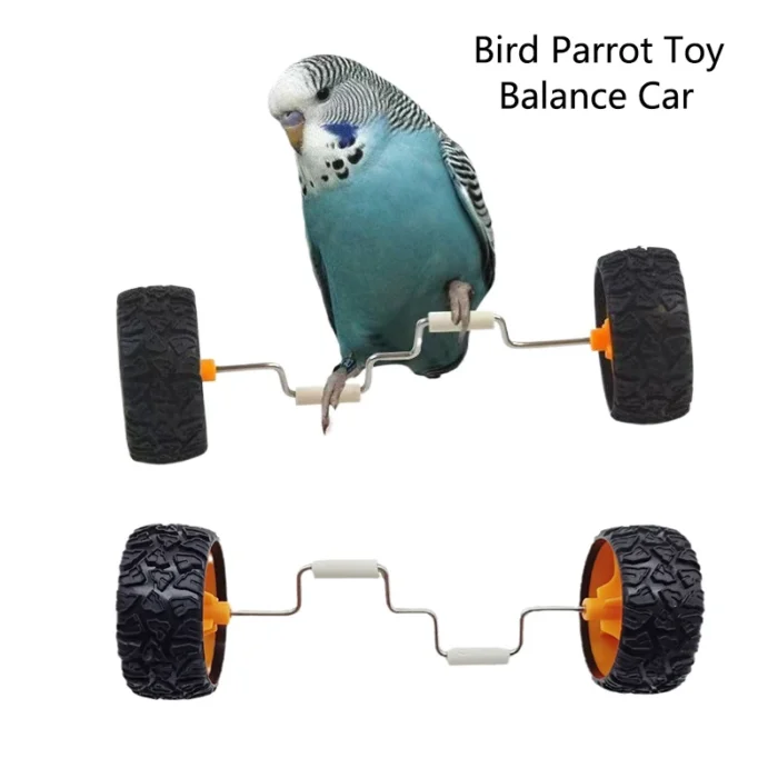 Creative Bird Parrot Balance Car Intelligence Training Toy Mini Bicycle Wheels Roller for Small Medium Birds Pet Supplies Toys - Image 1