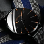 2024 New Mens Fashion Watches Luxury Ultra Thin Stainless Steel Mesh Strap Quartz Watch Rose Gold Men Watch Gifts Reloj Hombre - Image 5