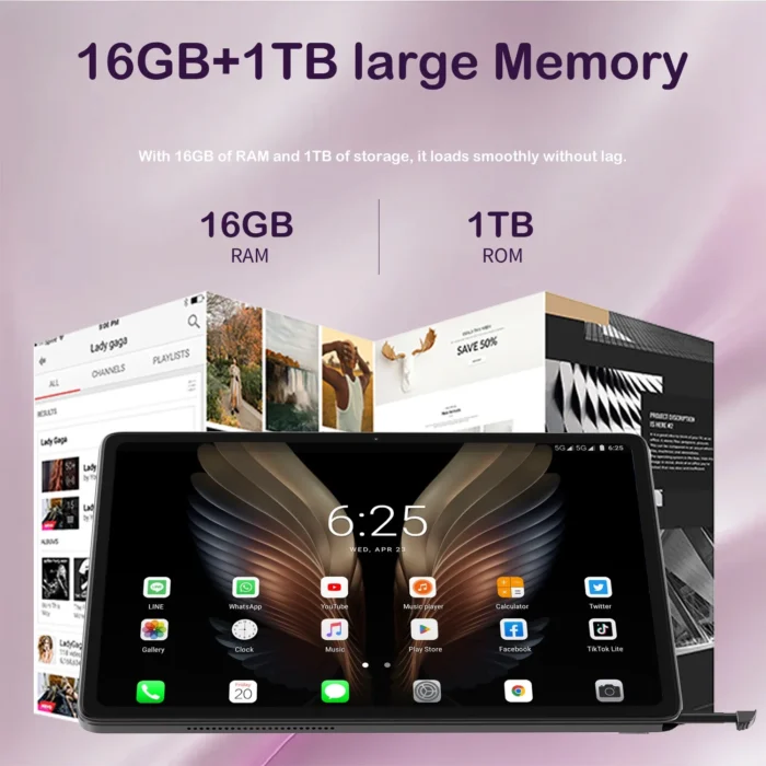 2025 Original Pad S24 ultra Tablet PC 13inch Snapdragon 8gen2 HD 4K Android 14 16GB+1TB 20000mAh 5G Dual WiFi GPS Google Tab - Image 4