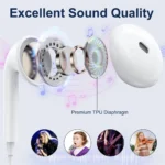 Original Type C Wired Headphones For Xiaomi 15 14 13 Pro Ultra 3.5mm Earphones For Redmi Poco Huawei Samsung Earbuds Accessories - Image 3