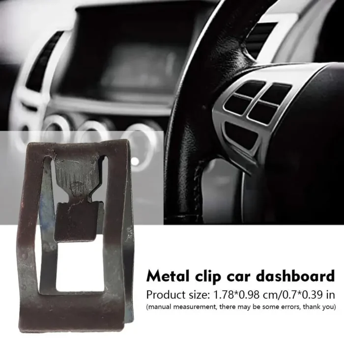 10Pcs Universal Car Front Console Dash Dashboard Auto Trim Metal Retainer Black Rivet Fastener Clips Metal Clip Car Dashboard - Image 3