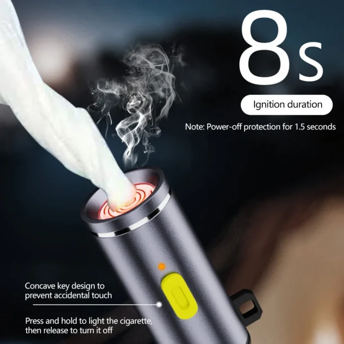 Compactly Type C Lighter Electric for Easy Carrying and Storage TypeC Mini Cigarette Lighter for Air Travel Outdoor No Flame - Image 4