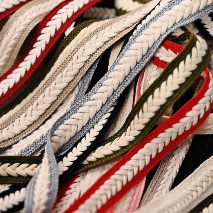 1.5CM Wide Color Cotton Braid Weaved Ribbon Frills Lace Collar Trim Fringe For Curtains Apparel Fabric Headwear Sewing DIY Craft - Image 1
