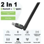 600Mbps USB WiFi Bluetooth Adapter 2in1 Network Card Dual Band 2.4G 5GHz Wi-Fi Antenna Mini Wireless Receiver PC Accessories - Image 2