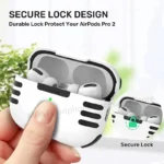 Case for New aipod 4 (USB-C) Secure Lock design Case For AirPods Pro 2 3 Case with keyring for airpods 4th Gen Apple AirPod Case - Image 2