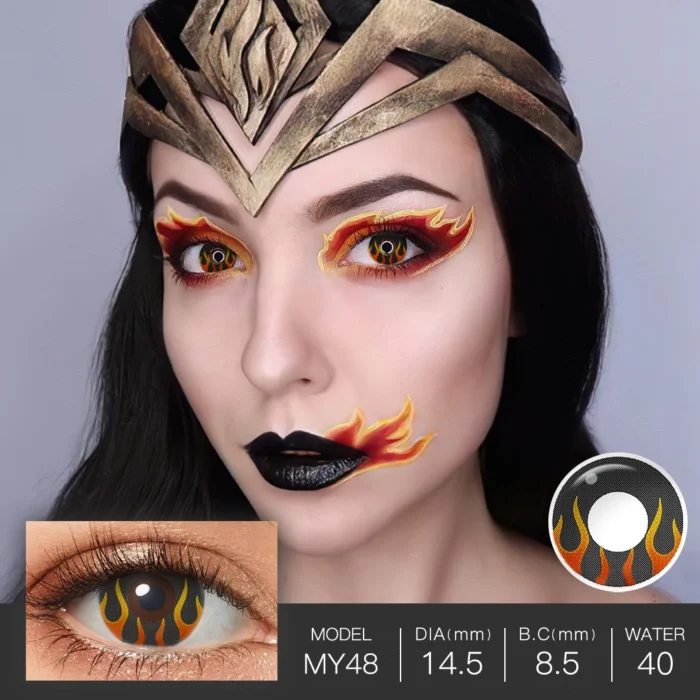 Halloween Contact Lenses Sharingan Eye Cosplay Contact Lenses For Eyes Red Black Colored Contact Lenses Anime Accessories - Image 6