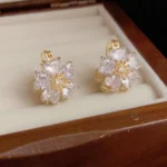 New Fashion Cute Red Zircon Cherry Stud Earrings Fashion Charm Crystal Party Birthday Holiday Gift - Image 5