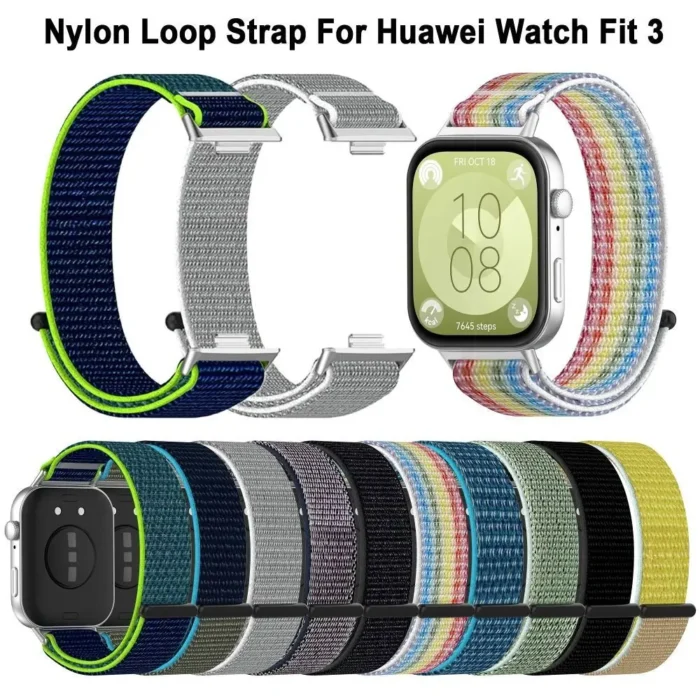 Nylon Loop Strap for Huawei Watch Fit 3 Adjustable Elastic Bracelet Replacement Watchband for Huawei Watch Fit 3 Band Accessory - Image 1