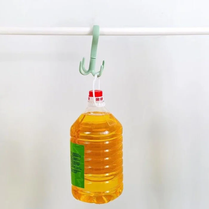 360° Rotated Four-Claw Hook Multi-Purpose Movable Hook Rotatable Hanging Bag Hat Scarf Dormitory Storage Punch-Free - Image 3