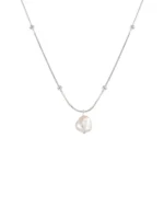 Trendy Korea 925 Sterling Silver Pearl Necklace For Women Fine Jewelry Wedding Party Birthday Gift - Image 5