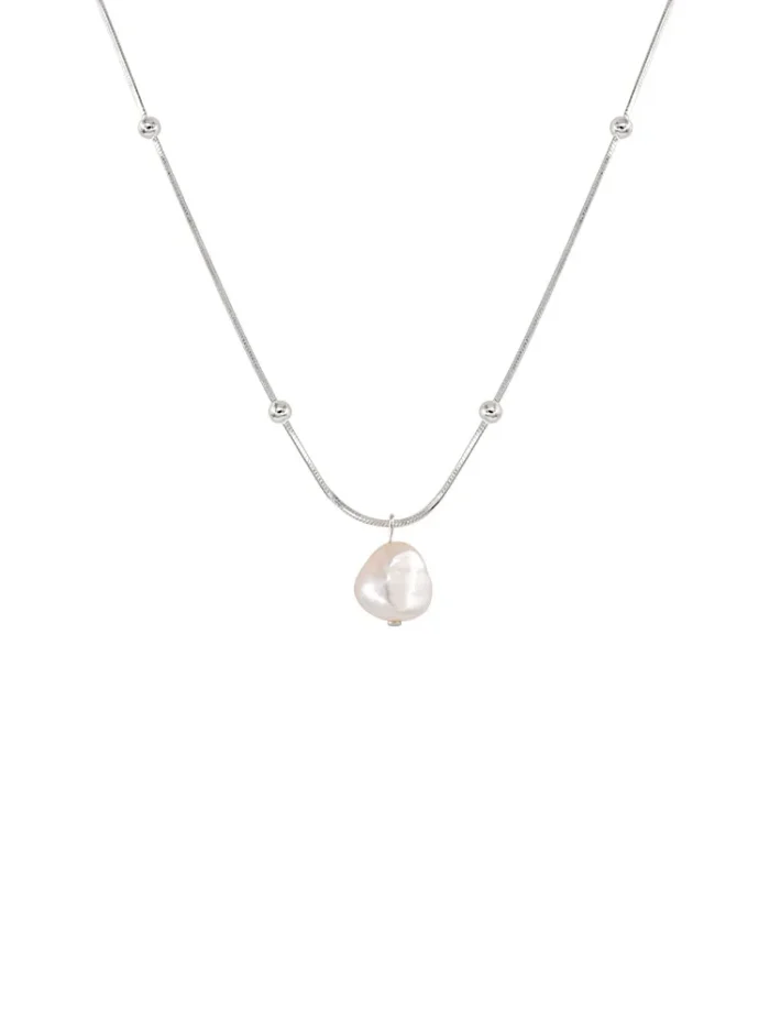 Trendy Korea 925 Sterling Silver Pearl Necklace For Women Fine Jewelry Wedding Party Birthday Gift - Image 5