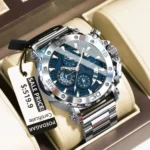POEDAGAR Luxury Watch For Men Calendar Luminous Waterproof Man Clock Male Chronograph Stainless Steel Men's Quartz Watches Reloj - Image 2
