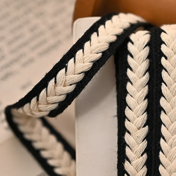 1.5CM Wide Color Cotton Braid Weaved Ribbon Frills Lace Collar Trim Fringe For Curtains Apparel Fabric Headwear Sewing DIY Craft - Image 4
