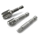 3Pcs Impact Socket Adapter 1/4 3/8 1/2 Inch Nut Driver Sockets Hex Shank Extension For Screwdriver Handle Tool - Image 4