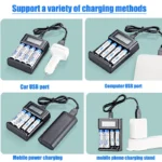 LCD Display AA / AAA Battery USB Charger 4 Slots For NI-MH /NI-CD AA AAA 1.2V Rechargeable Battery Indicator Battery Charger - Image 5
