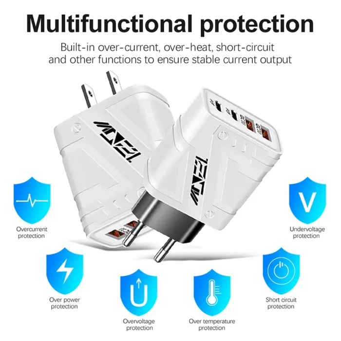 Xiaomi 120W Fast Charger USB3.0 Ultra Quick Charging 4 Ports PD Charger Adapter For iPhone Huawei EU/US Plug Wall Adapter - Image 5